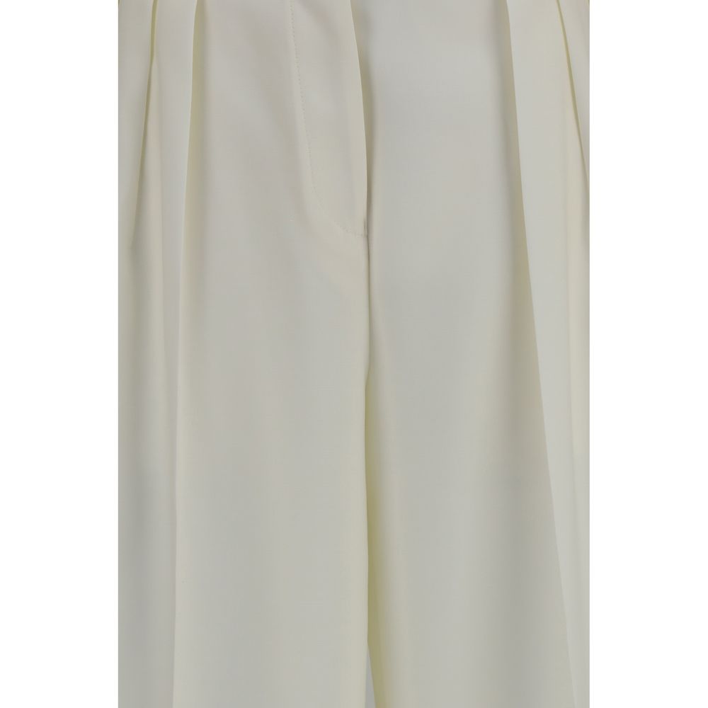 Calvin Klein Pantalon Casual Blanc en Laine Ovis Aries