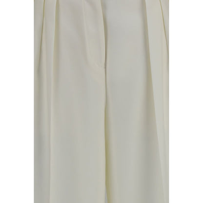 Calvin Klein Pantalon Casual Blanc en Laine Ovis Aries