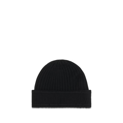 Burberry Black Wool Beanie With Ovis Aries Knit