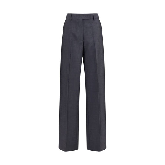 Pantalones de vestir Miu Miu de lana gris Oves Aries