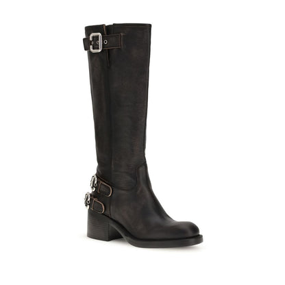 Botines Chloé De Piel Negra Estilo Motociclista Bos Taurus