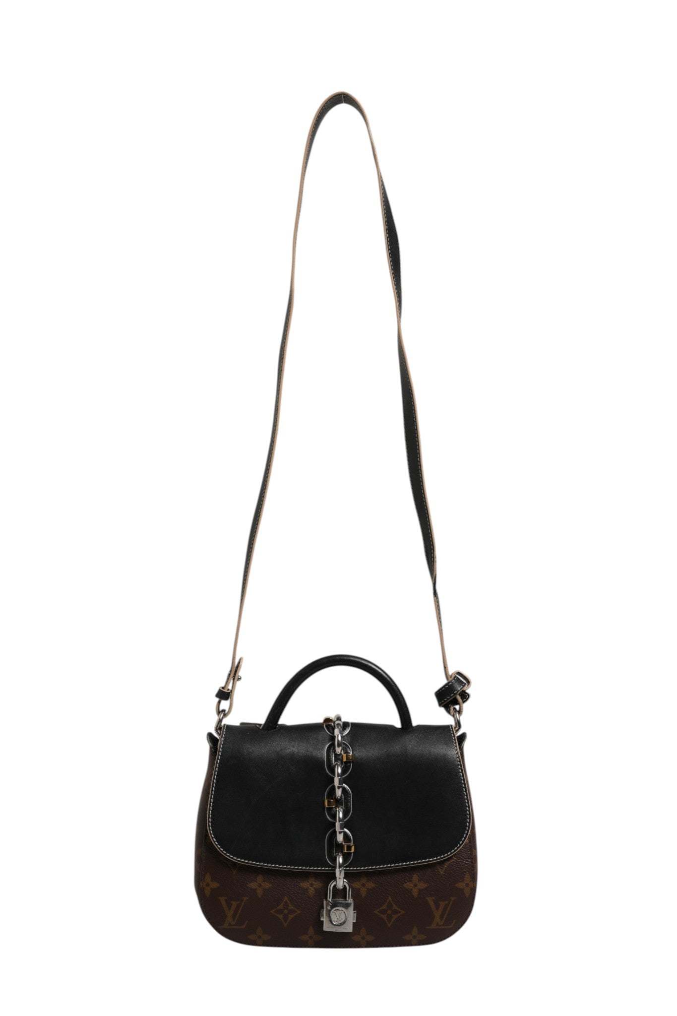 Sac porté épaule Louis Vuitton Chain It PM en cuir Monogram noir