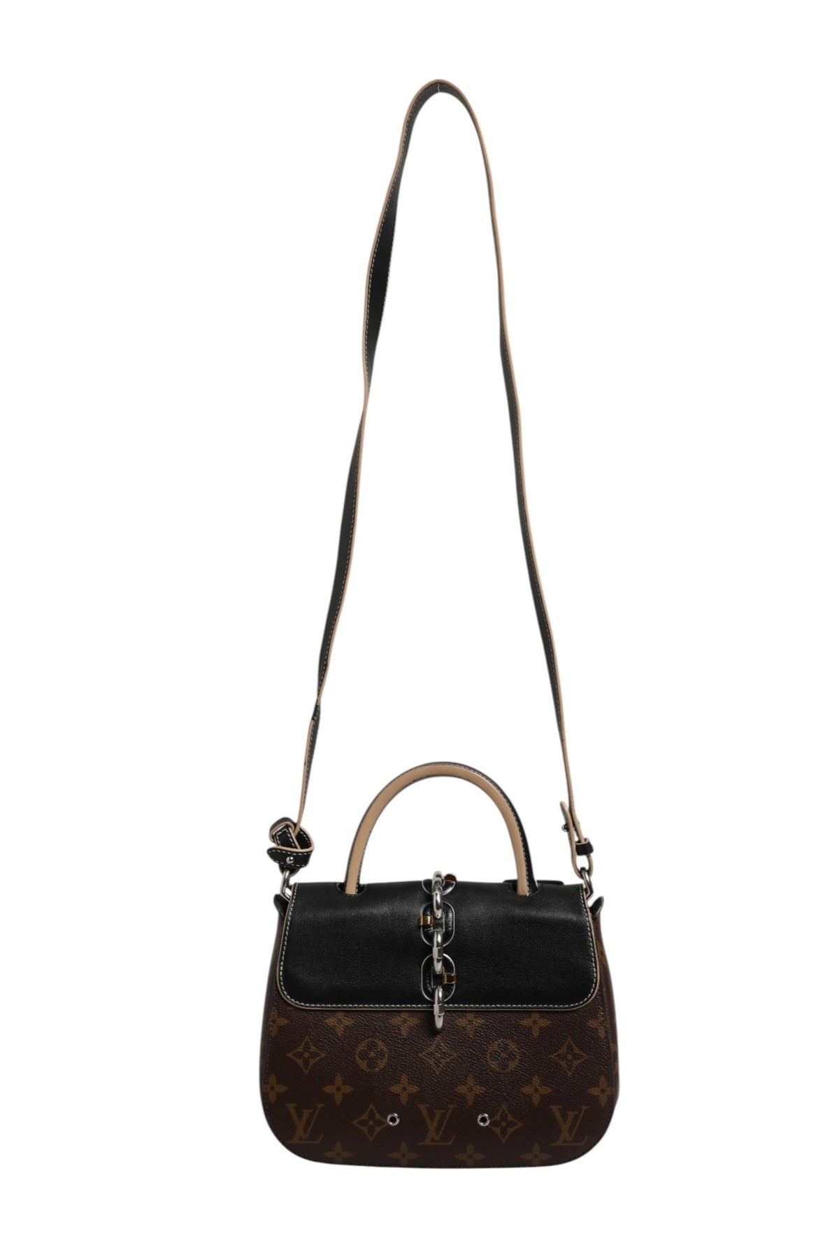 Sac porté épaule Louis Vuitton Chain It PM en cuir Monogram noir