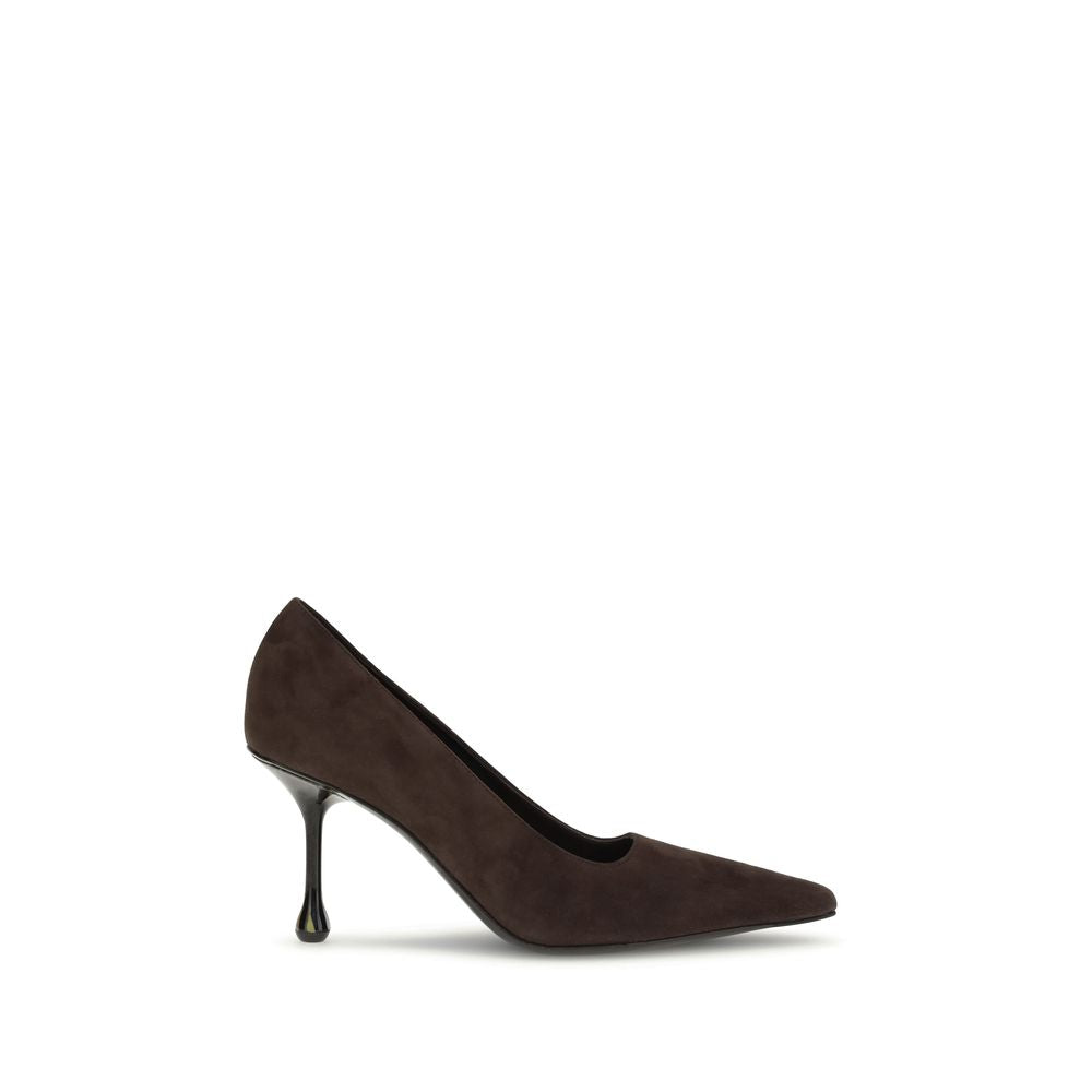 Zapatos De Tacón Alto Jimmy Choo Modelo Ixia En Cuero Marrón