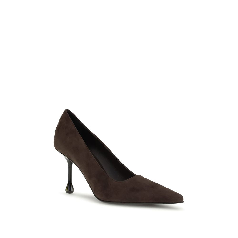 Zapatos De Tacón Alto Jimmy Choo Modelo Ixia En Cuero Marrón