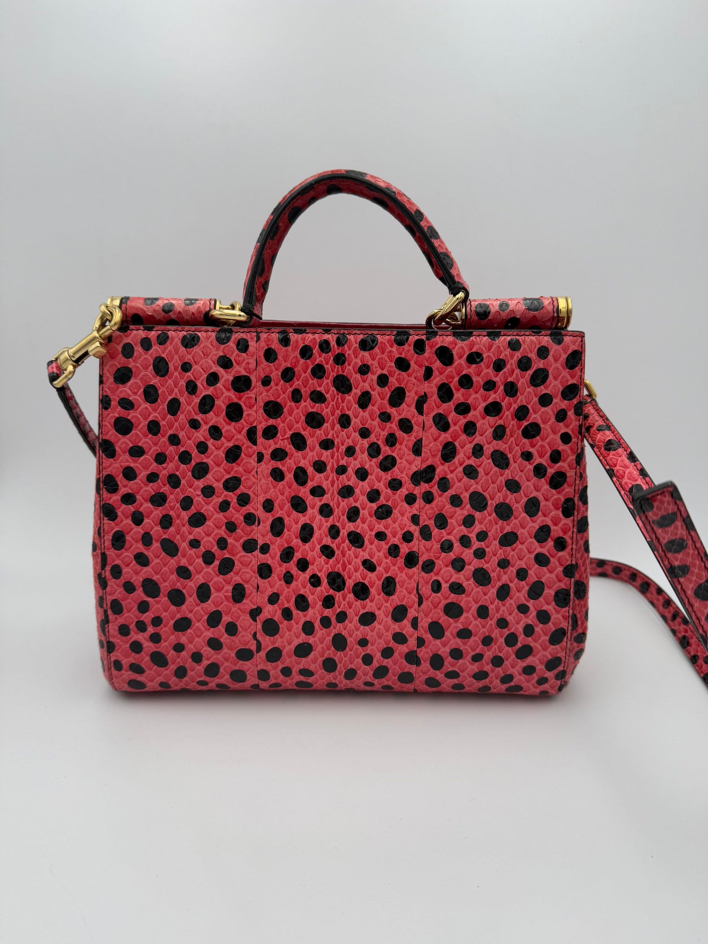 Dolce & Gabbana Reptile-Skin Sicily Handbag