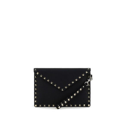 Valentino Garavani Black Clutch Wallet - Bos Taurus Calfskin