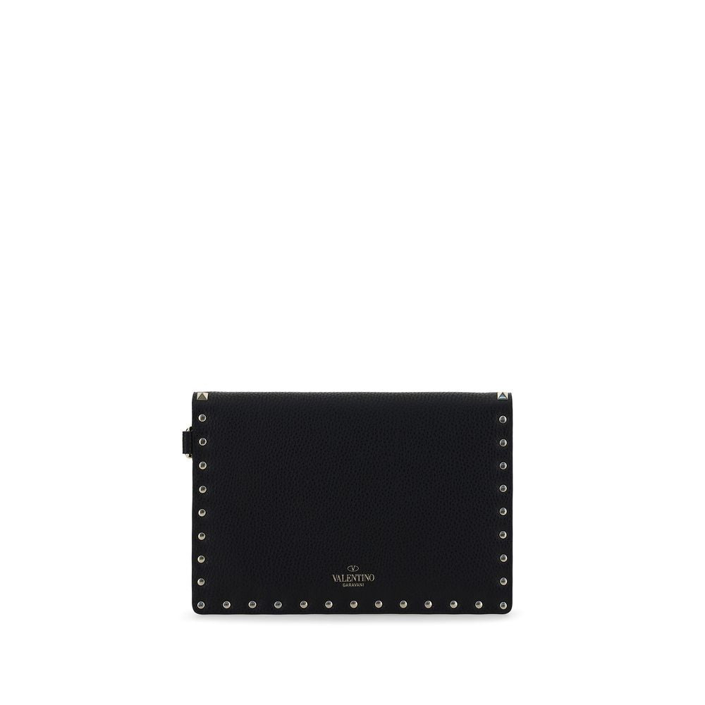 Valentino Garavani Black Clutch Wallet - Bos Taurus Calfskin