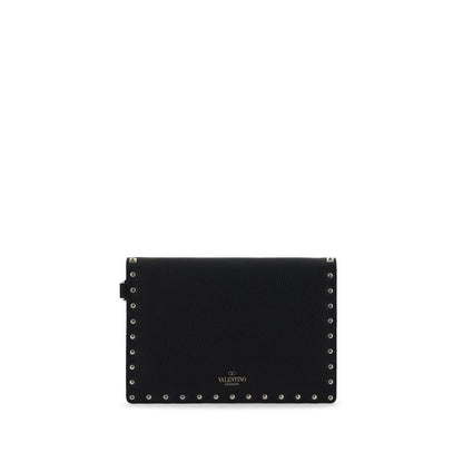 Valentino Garavani Black Clutch Wallet - Bos Taurus Calfskin