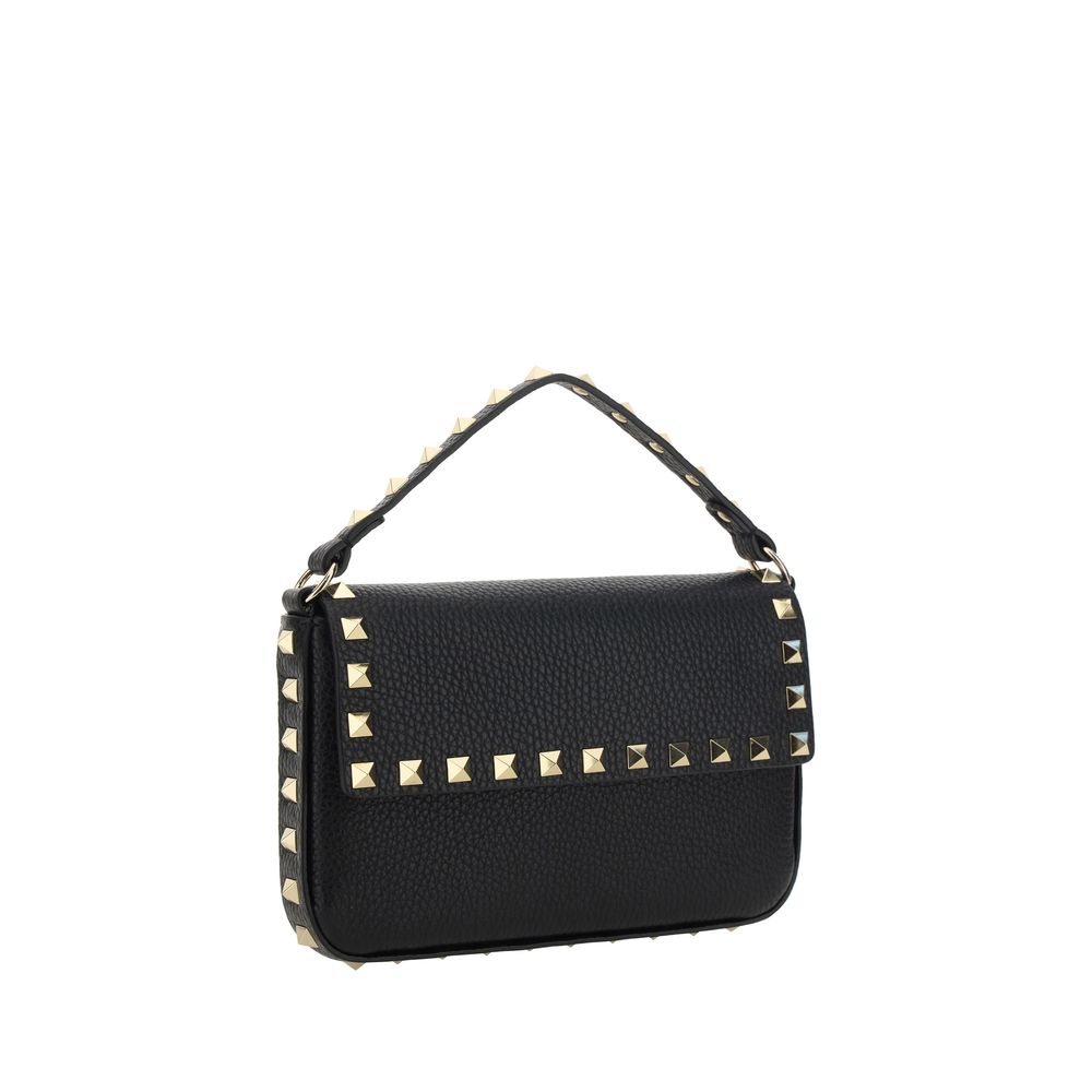 Valentino Garavani Black Bull Leather Shoulder Bag