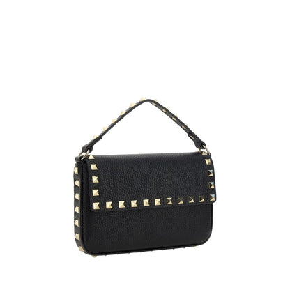 Valentino Garavani Black Bull Leather Shoulder Bag