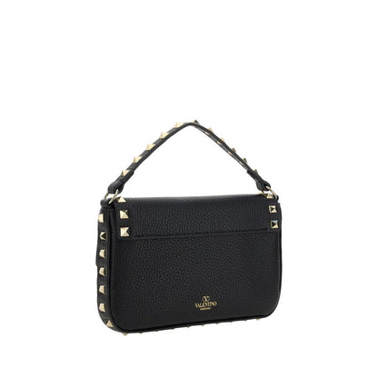 Valentino Garavani Black Bull Leather Shoulder Bag