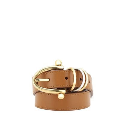 Cinturón regular Chloé de piel de becerro beige Bos Taurus