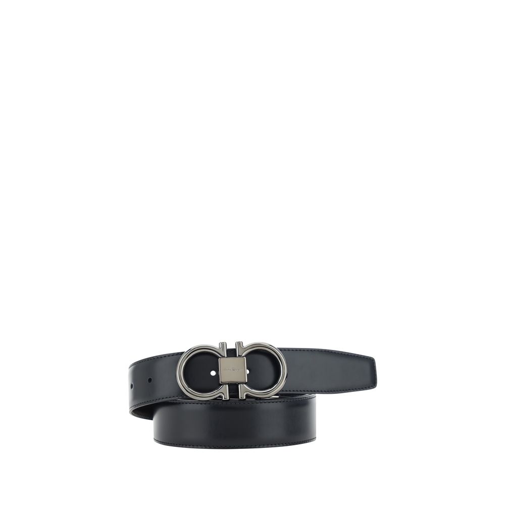 Ferragamo Black Calfskin Bos Taurus Regular Belt