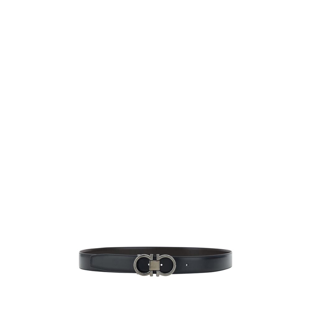 Ferragamo Black Calfskin Bos Taurus Regular Belt