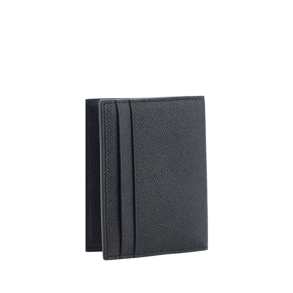 Portefeuille Ferragamo noir en cuir de veau modèle Bos Taurus