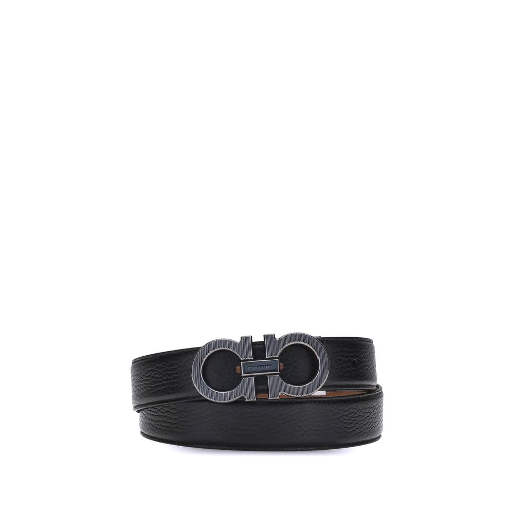 Ceinture Ferragamo Regular en Cuir Noir Bos Taurus