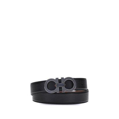 Ceinture Ferragamo Regular en Cuir Noir Bos Taurus