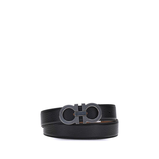 Ferragamo Cinturón Regular Bos Taurus en Cuero Negro