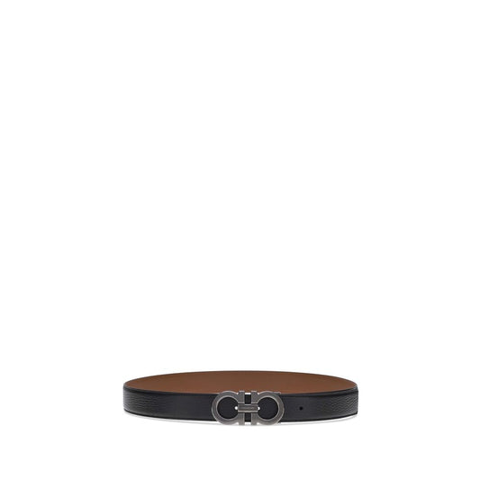 Ferragamo Cinturón Regular Bos Taurus en Cuero Negro