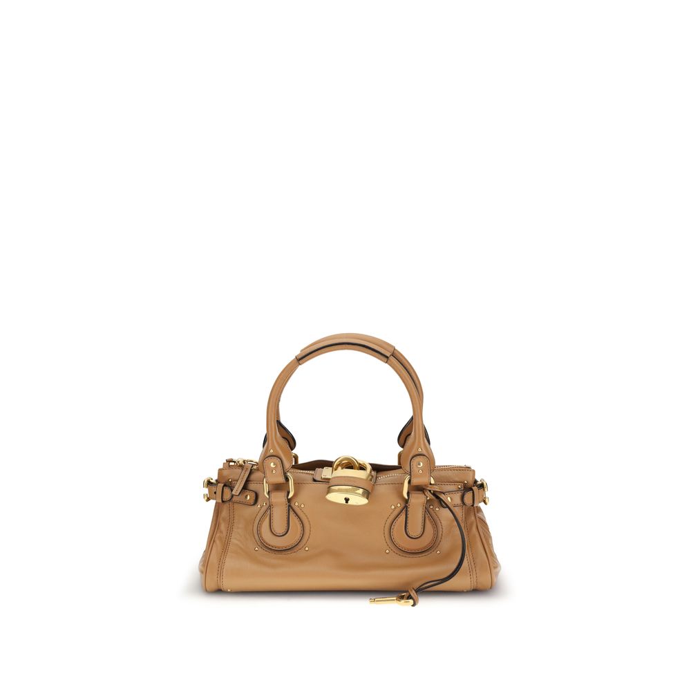 Bolso de hombro Chloé de cuero de búfalo marrón