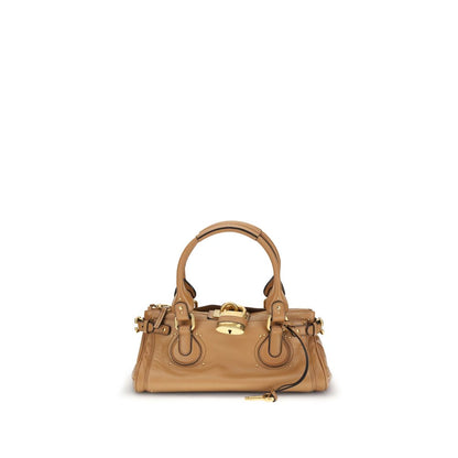 Bolso de hombro Chloé de cuero de búfalo marrón