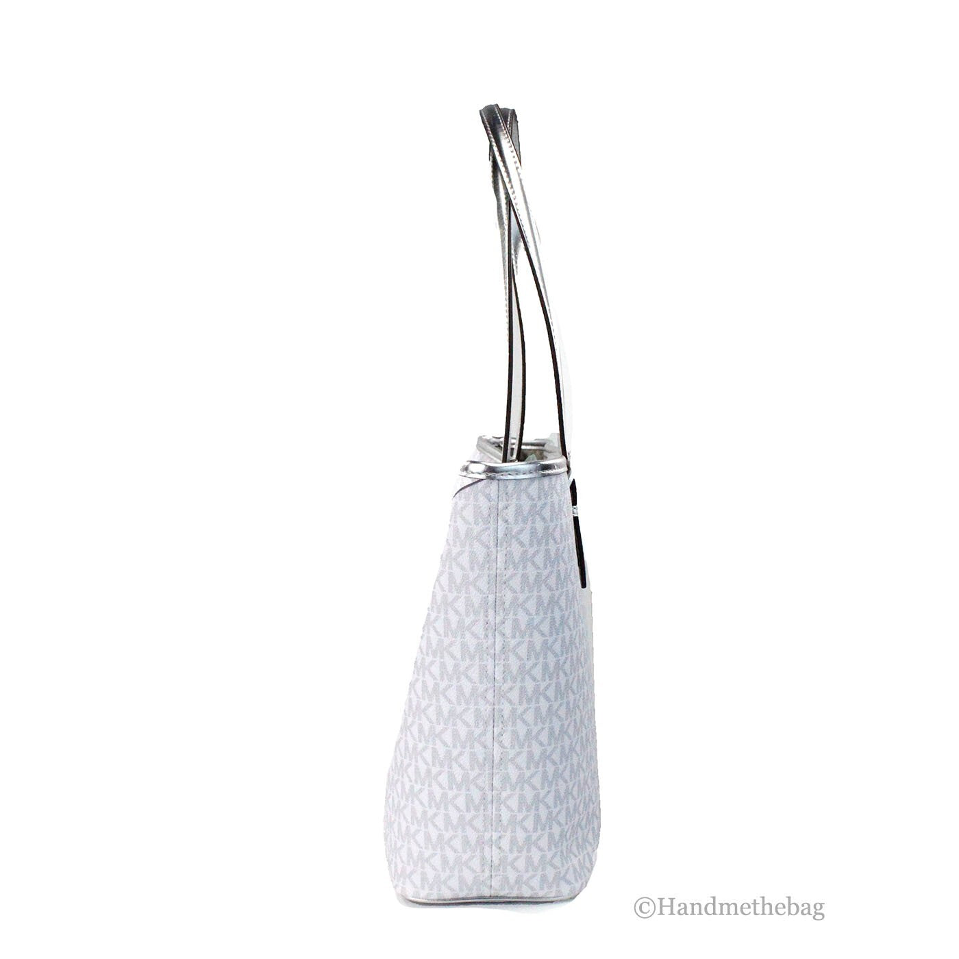Michael Kors Jet Set Travel Girls Bolso Tote Mediano Signature Carryall Blanco MK