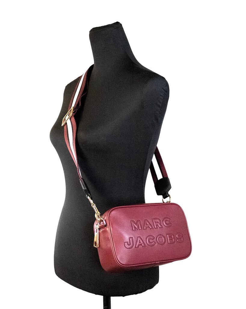 Bolso Cámara En Cuero Liso Con Relieve Marc Jacobs Flash Granada