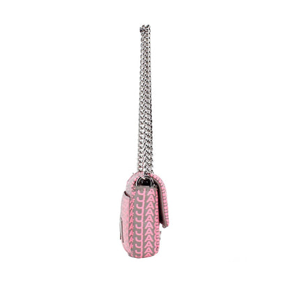 Bolso Bandolera Marc Jacobs En Cuero Rosa Neón Estilo J Marc Monograma