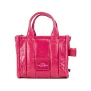 Bolso bandolera de piel magenta Marc Jacobs The Shiny Crinkle Micro Tote