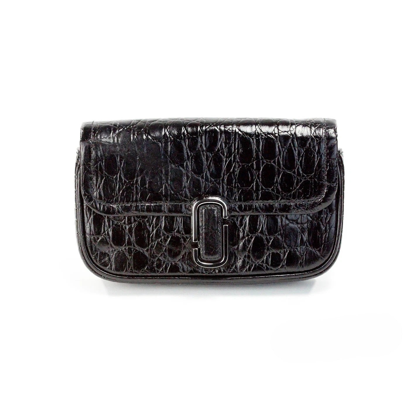 Marc Jacobs The Mini Textured Leather Crossbody Bag Black