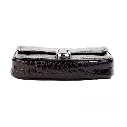 Marc Jacobs The Mini Textured Leather Crossbody Bag Black