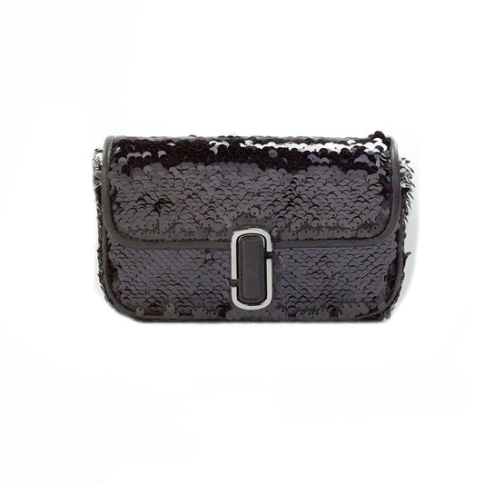 Bandolera Marc Jacobs The Mini J Marc en Lentejuelas Negras