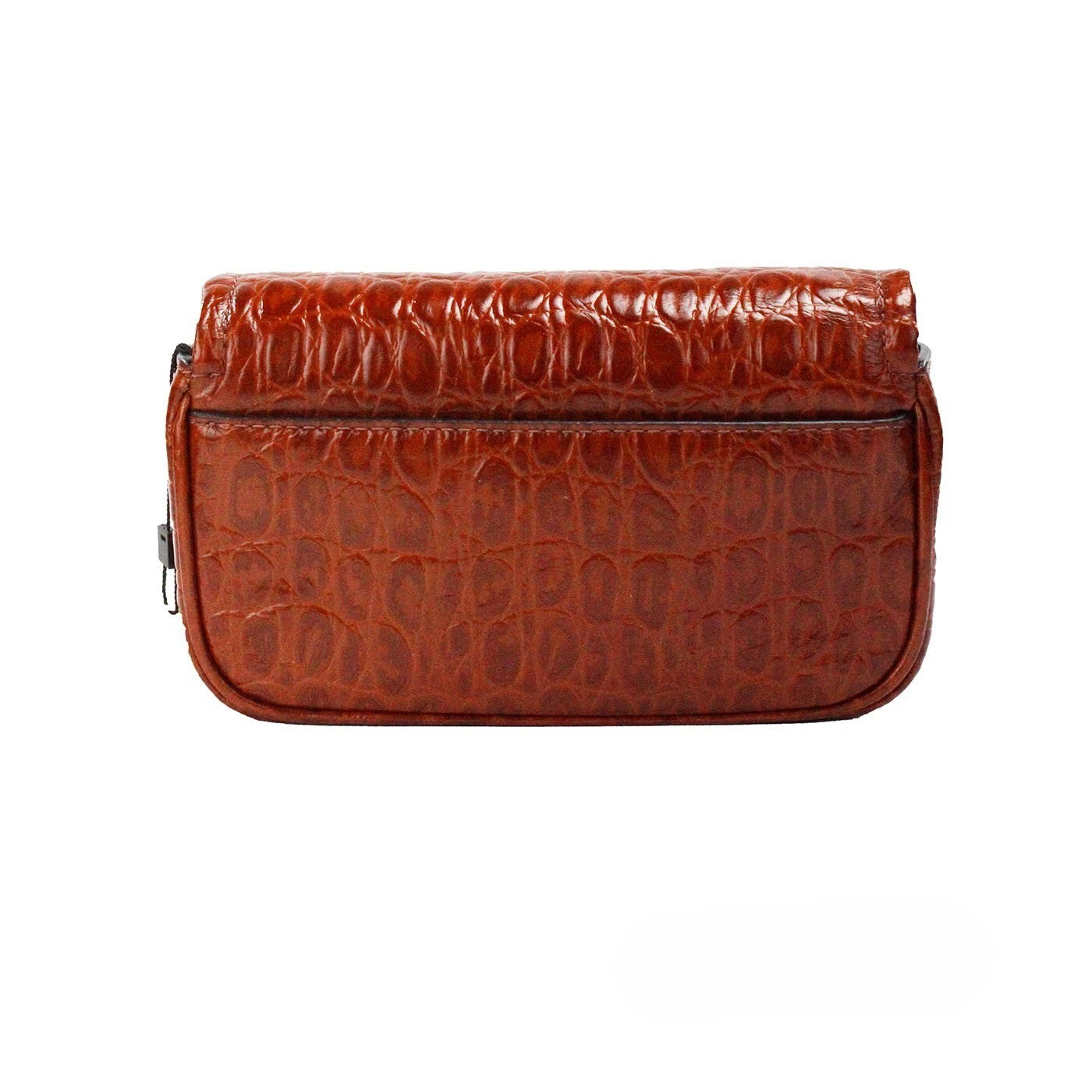 Sac bandoulière Marc Jacobs The Mini Shoulder Bag en cuir embossé marron épicé