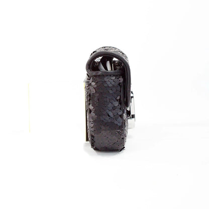 Sac à bandoulière Marc Jacobs The Mini J Marc en sequins noirs