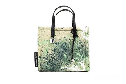 Bolso de mano cruzado de nailon con estampado de salpicaduras de pintura multicolor verde Marc Jacobs Mini