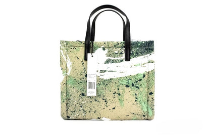 Bolso de mano cruzado de nailon con estampado de salpicaduras de pintura multicolor verde Marc Jacobs Mini