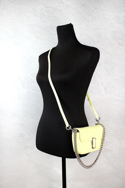Sac bandoulière Marc Jacobs The Mini en cuir embossé jaune