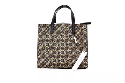 Bolso tote mini con bandolera Marc Jacobs Grind Signet de cuero estampado