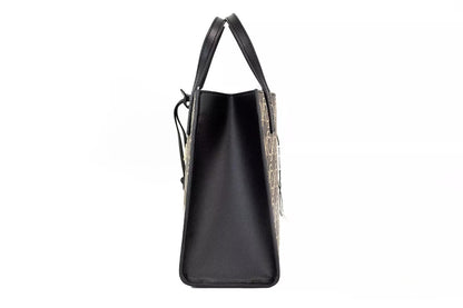 Bolso tote mini con bandolera Marc Jacobs Grind Signet de cuero estampado
