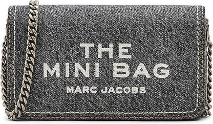 Marc Jacobs El bolso mini de mezclilla con cadena - Lavado negro