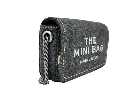 Marc Jacobs El bolso mini de mezclilla con cadena - Lavado negro