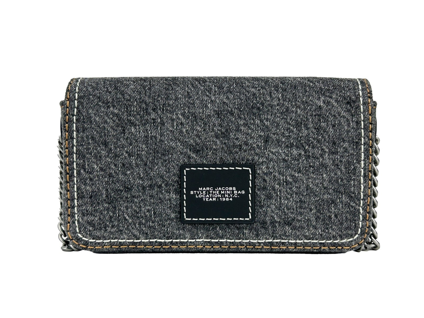 Marc Jacobs El bolso mini de mezclilla con cadena - Lavado negro