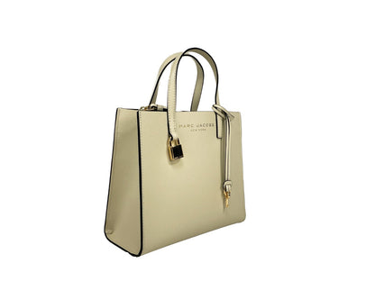 Sac cabas mini en cuir grainé pour femme Marc Jacobs - Guimauve