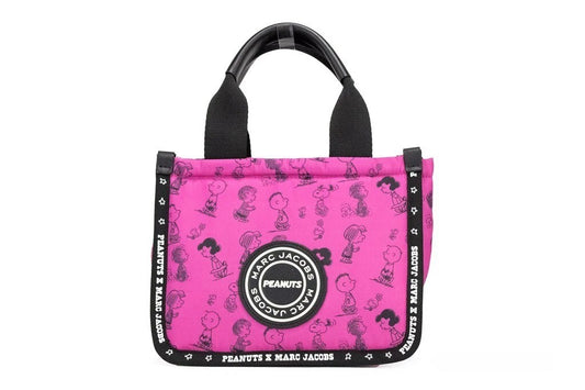 Bolso de mano convertible Marc Jacobs X Peanuts Mini Fuchsia Fedora de nailon acolchado
