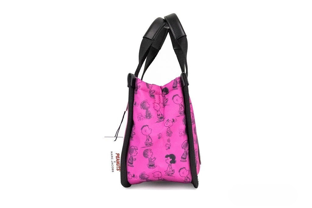 Bolso de mano convertible Marc Jacobs X Peanuts Mini Fuchsia Fedora de nailon acolchado
