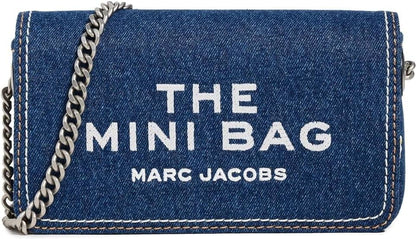 Marc Jacobs Minibolso vaquero con cadena - Lavado oscuro