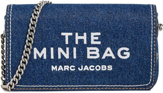 Marc Jacobs Minibolso vaquero con cadena - Lavado oscuro