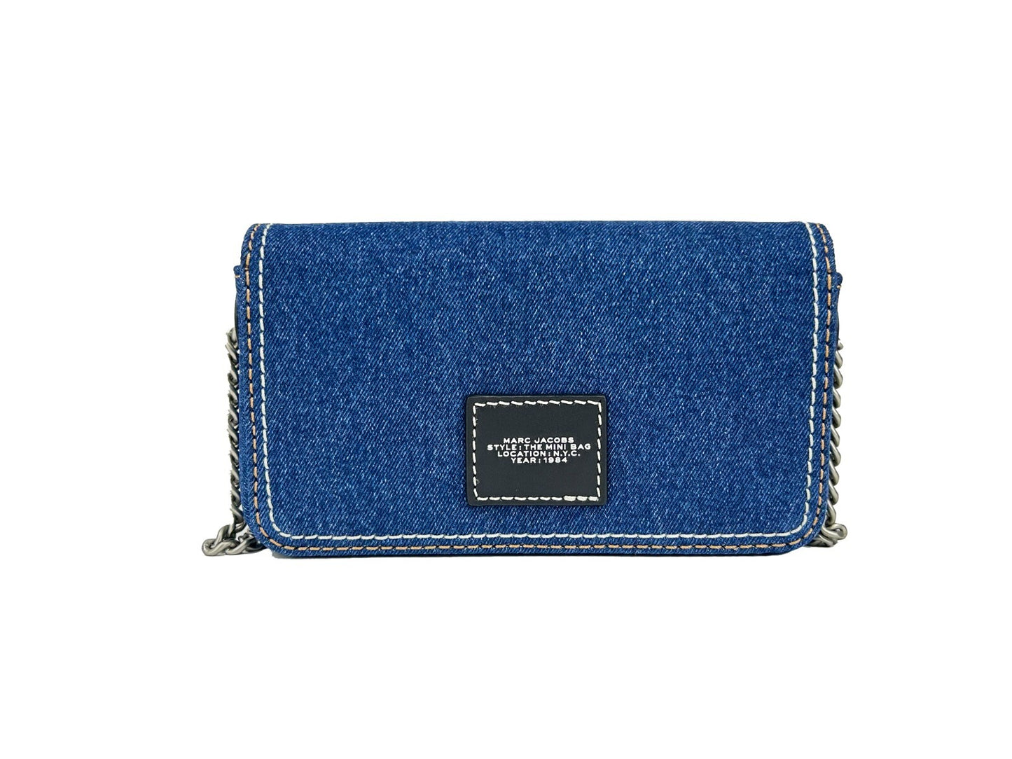 Marc Jacobs Minibolso vaquero con cadena - Lavado oscuro