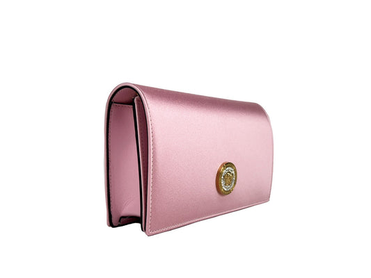 Bolso cruzado mini Versace Medusa de satén con cristales